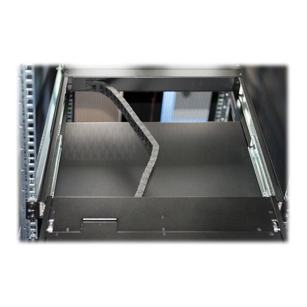 DIGITUS modularized 43.2cm 17inch TFT console with 8 port KVM US keyboard RAL 9005 black color 6