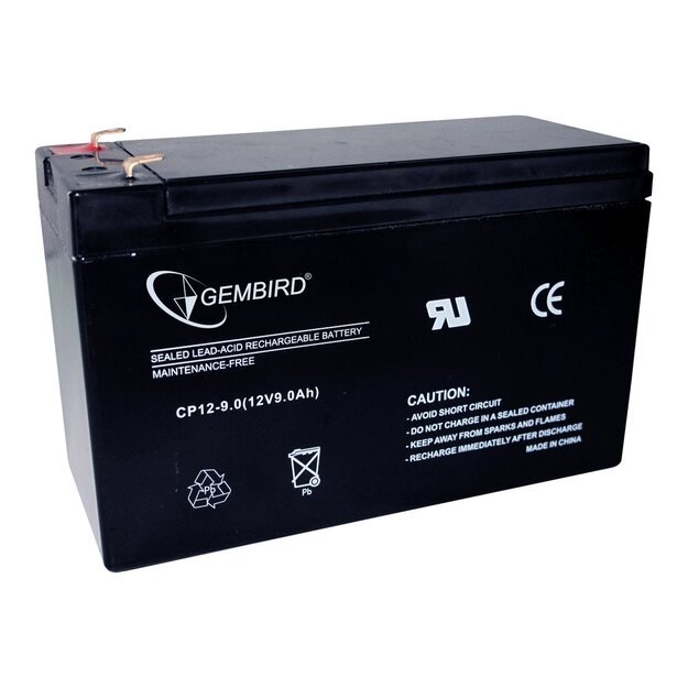 Akumuliatorius GEMBIRD BAT-12V9AH Energenie Rechargeable Gel 12V/9AH 1
