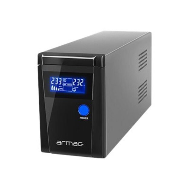 Nepertraukiamo maitinimo šaltinis UPS ARMAC O/850F/PSW Office Pure Sine Wave 850VA LCD 2x schuko 230V, metal case