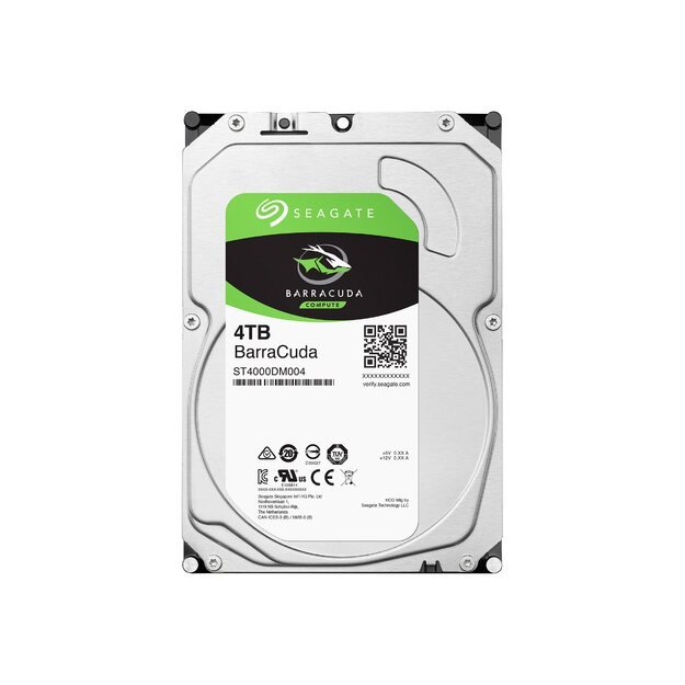 Kietasis diskas vidinis SEAGATE Desktop Barracuda 5400 4TB HDD 5400rpm SATA serial ATA 6Gb/s NCQ 256MB cache 8,9cm 3,5inch BLK