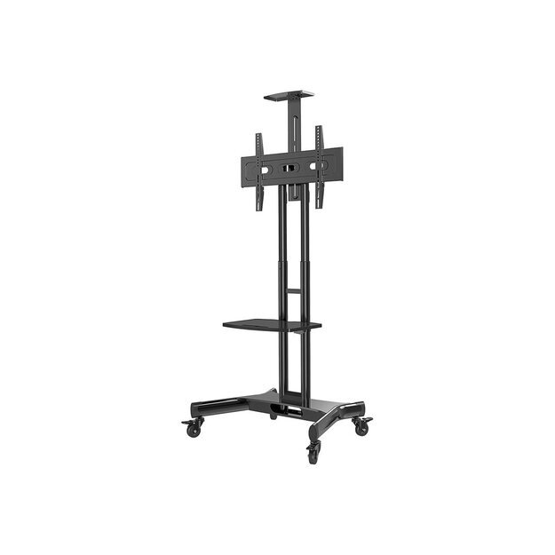 Televizoriaus/monitoriaus stovas su ratukais NEOMOUNTS SELECT Monitor/TV Mobile Floorstand 32inch-75inch 45kg VESA600x400 Height Adjustable 103-153cm public LFD Trolley black 5
