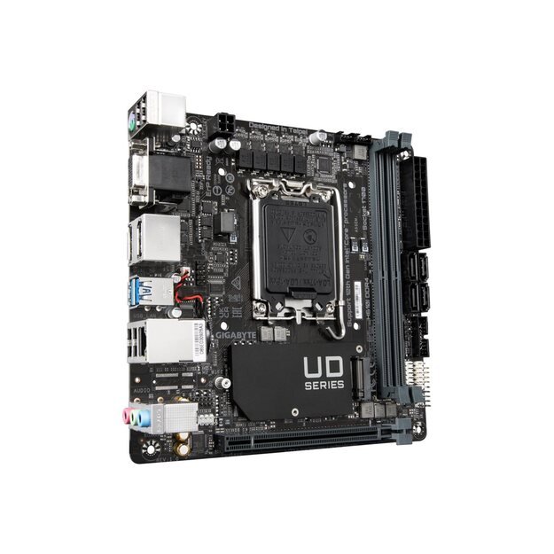 Pagrindinė plokštė GIGABYTE H610I DDR4 LGA 1700 1xHDMI 2xDP 1xD-Sub 4xSATA 6Gb/s 16