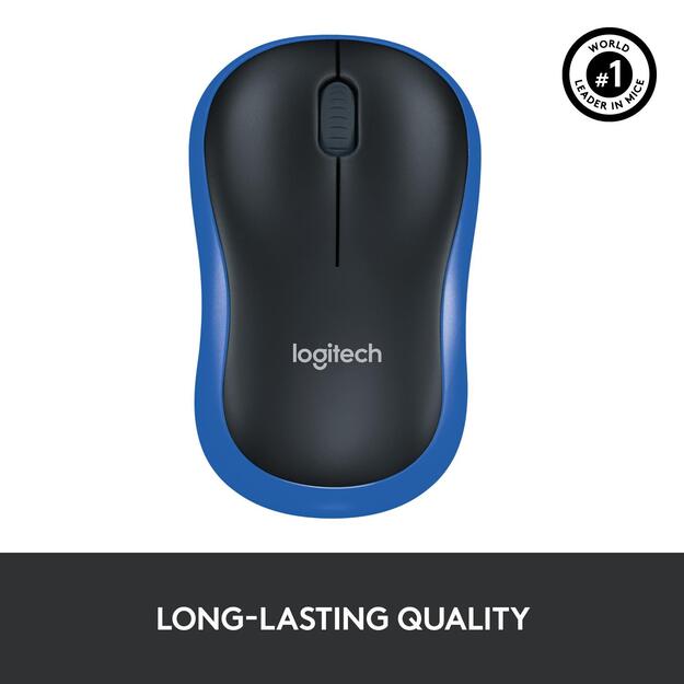Kompiuterinė pelė belaidė OPTICAL WRL M185/BLUE 910-002239 LOGITECH 24