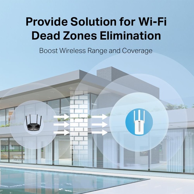 Belaidžio ryšio stiprintuvas WRL RANGE EXTENDER 300MBPS/MW300RE MERCUSYS