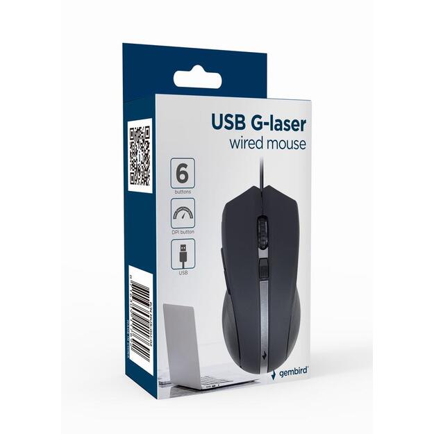 Kompiuterinė pelė laidinė MOUSE USB LASER/MUS-GU-02 GEMBIRD 4