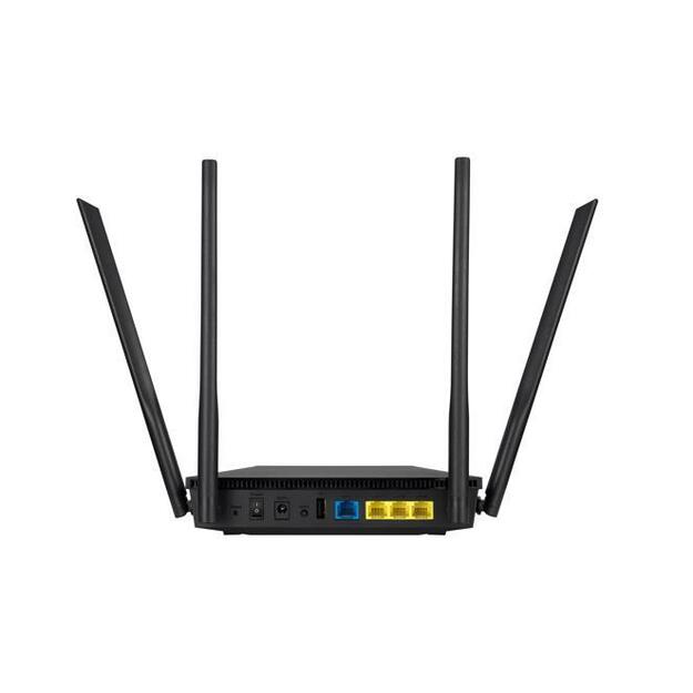 Maršrutizatorius |ASUS|1800 Mbps|Mesh|Wi-Fi 5|Wi-Fi 6|IEEE 802.11n|USB|1 WAN|3x10/100/1000M|Number of antennas 4|RT-AX1800U