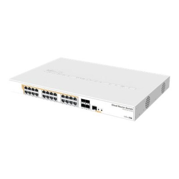 Komutatorius MIKROTIK CRS328-24P-4S+RM PoE Switch 24x RJ45 1000Mb/s 4x SFP+ Dual Boot PoE Budget 500W