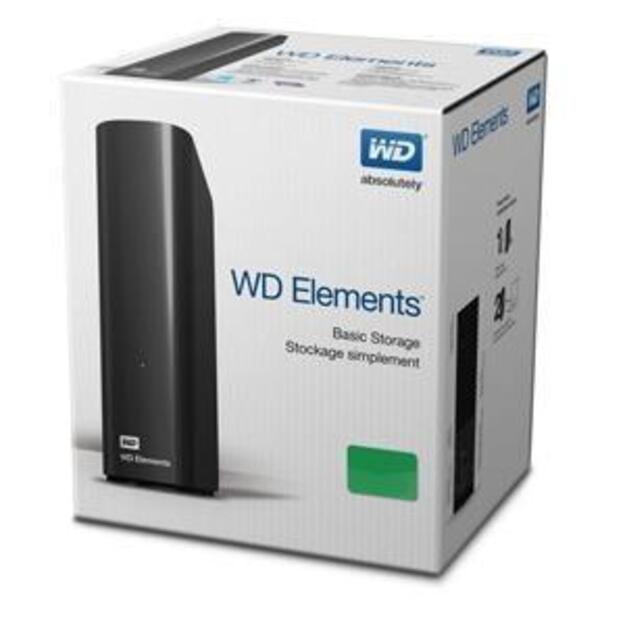 Išorinis kietasis diskas HDD |WESTERN DIGITAL|Elements Desktop|10TB|USB 3.0|Black|WDBWLG0100HBK-EESN