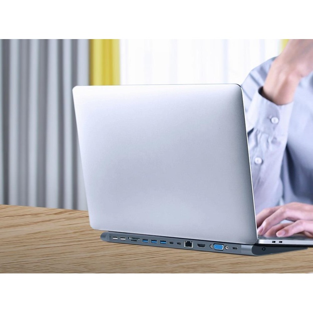 I/O ADAPTER USB-C TO HDMI/USB3/9IN1 A-CM-COMBO9-01 GEMBIRD