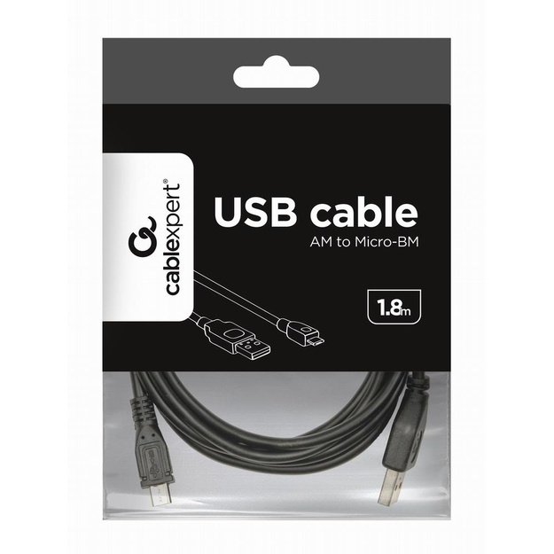 CABLE USB2 A PLUG/MICRO B 1.8M/CCP-MUSB2-AMBM-6 GEMBIRD