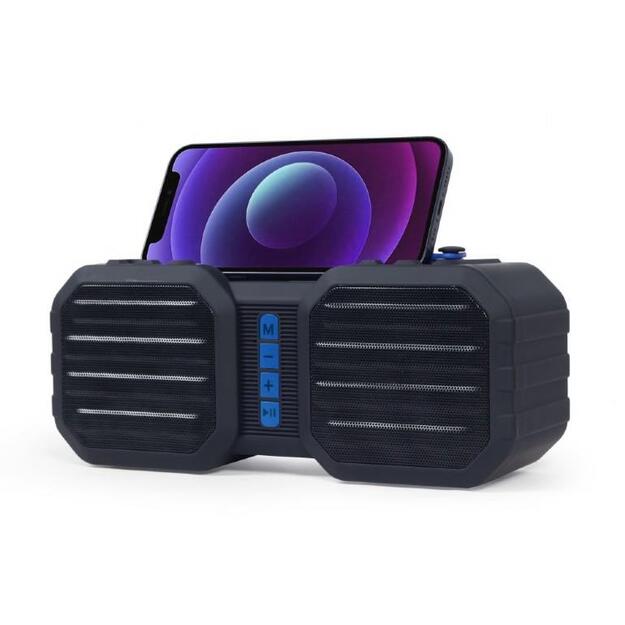 Nešiojama kolonėlė|GEMBIRD|Black / Blue|Portable|1xAudio-In|1xMicroSD Card Slot|Bluetooth|SPK-BT-19