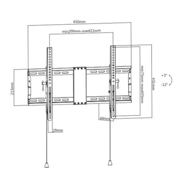 TV SET ACC WALL MOUNT 37-80 /WM-80T-01 GEMBIRD