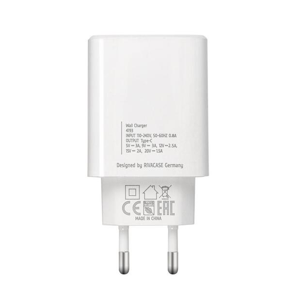 MOBILE CHARGER WALL/WHITE PS4193 RIVACASE