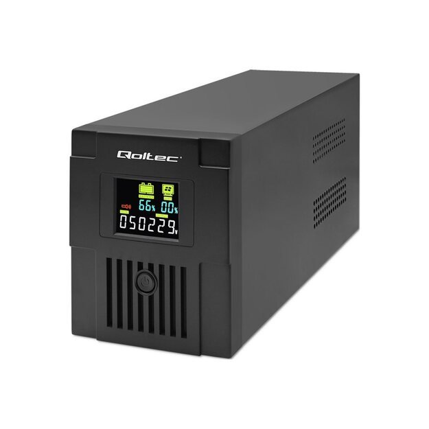 QOLTEC 53770 Uninterruptible Power Supply Line Interactive Monolith 1500VA 900W LCD USB