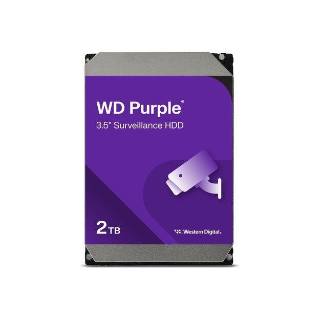 WD Purple 2TB SATA 6Gb/s CE HDD 3.5inch internal 256MB Cache 24x7 Bulk