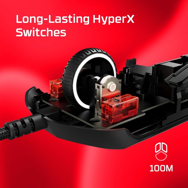 MOUSE USB OPTICAL PULSEFIRE/HASTE 2 BLACK HYPERX