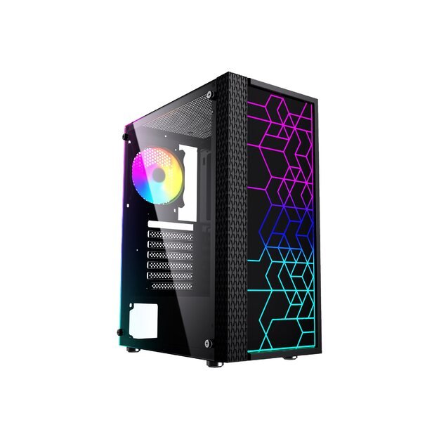 GEMBIRD computer case Fornax 2500 ATX - ARGB backlight black