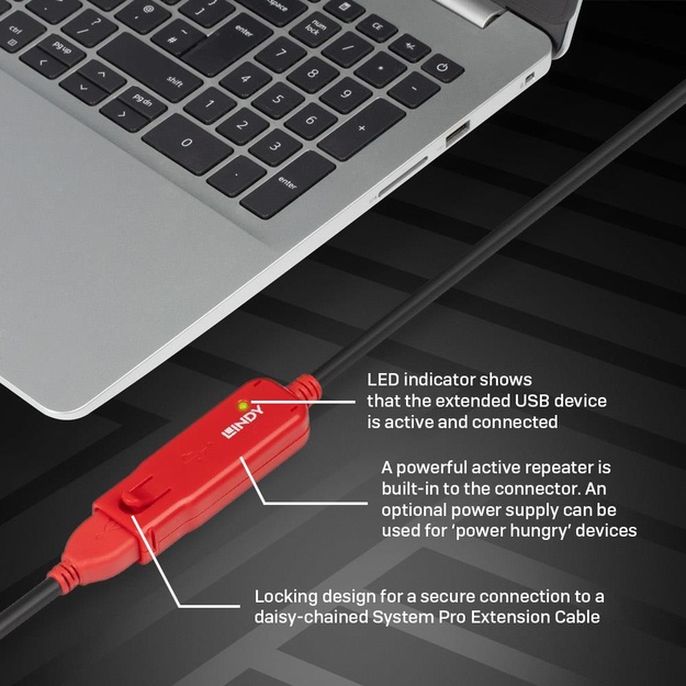 CABLE USB2 8M ACTIVE EXT. PRO/42780 LINDY