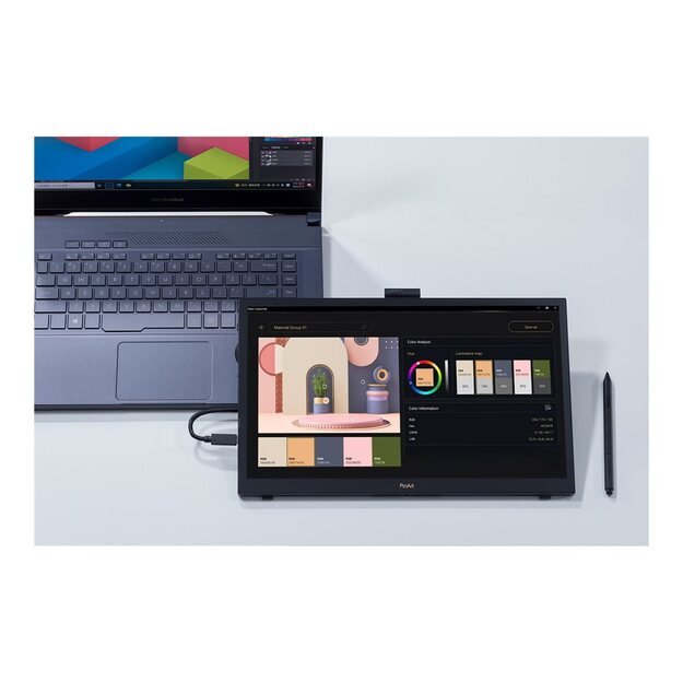 ASUS ProArt PA169CDV Pen Display 15.6inch IPS 4K UHD WACOM EMR 100 sRGB Color Accuracy E < 2 Calman Verified PANOTNE USB-C