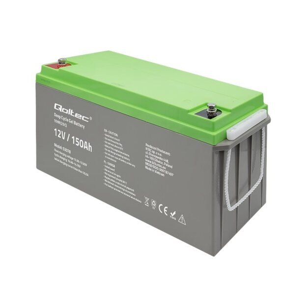 QOLTEC 53078 Deep Cycle Gel battery 12V 150Ah