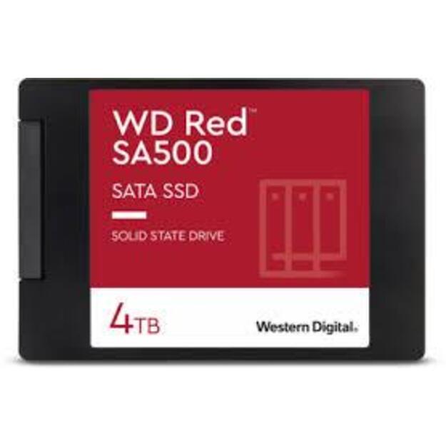 SSD|WESTERN DIGITAL|Red SA500|4TB|SATA 3.0|Write speed 520 MBytes/sec|Read speed 560 MBytes/sec|2,5 |TBW 500 TB|MTBF 1750000 hours|WDS400T2R0A