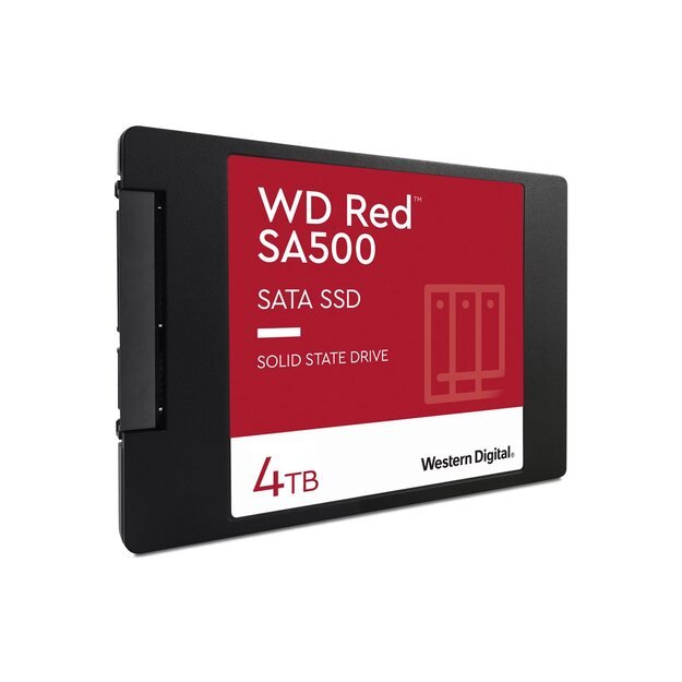 SSD|WESTERN DIGITAL|Red SA500|4TB|SATA 3.0|Write speed 520 MBytes/sec|Read speed 560 MBytes/sec|2,5 |TBW 500 TB|MTBF 1750000 hours|WDS400T2R0A