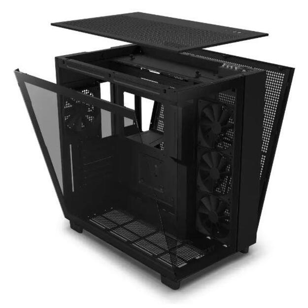 Case|NZXT|H9 FLOW|MidiTower|Case product features Transparent panel|Not included|ATX|MicroATX|MiniITX|Colour Black|CM-H91FB-01