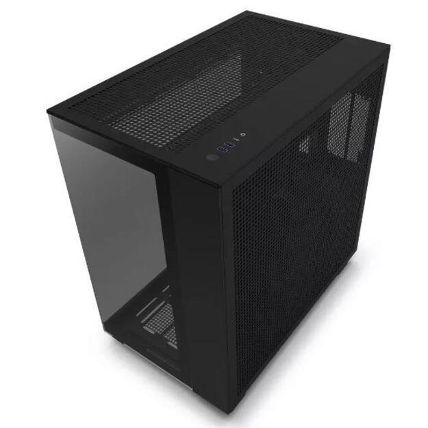 Case|NZXT|H9 FLOW|MidiTower|Case product features Transparent panel|Not included|ATX|MicroATX|MiniITX|Colour Black|CM-H91FB-01