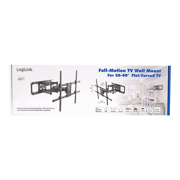 LOGILINK BP0151 TV wall mount 50-90inch tilt swivel 75 kg max 25