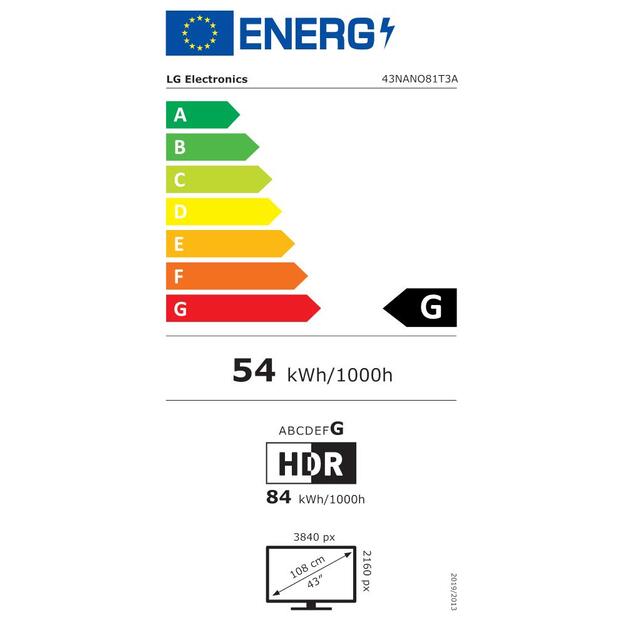 TV Set|LG|43 |4K/Smart|3840x2160|Wireless LAN|Bluetooth|webOS|43NANO81T3A