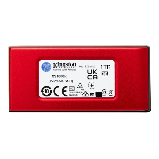 External SSD|KINGSTON|XS1000|1TB|USB 3.2|Write speed 1000 MBytes/sec|Read speed 1050 MBytes/sec|SXS1000R/1000G