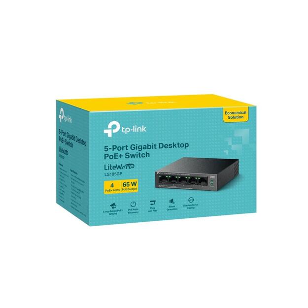 NET SWITCH 5PORT 4POE+/LS105GP TP-LINK