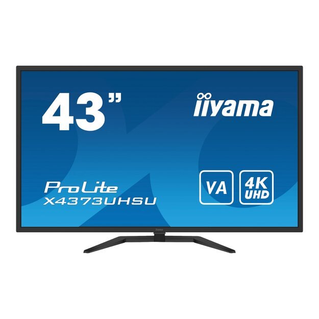 LCD Monitor|IIYAMA|43 |4K|Panel VA|3840x2160|16:9|60Hz|Matte|3 ms|Speakers|Tilt|Colour Black|X4373UHSU-B1