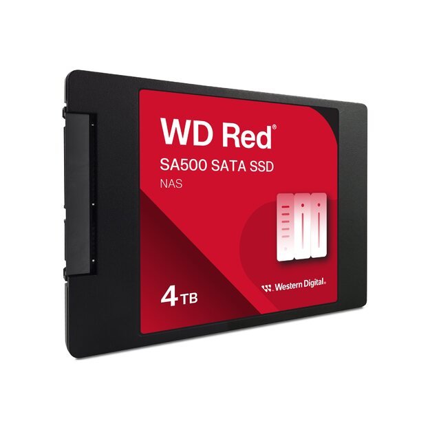 SSD|WESTERN DIGITAL|Red SA500|4TB|SATA 3.0|Write speed 520 MBytes/sec|Read speed 560 MBytes/sec|2,5 |TBW 500 TB|MTBF 1750000 hours|WDS400T2R0A