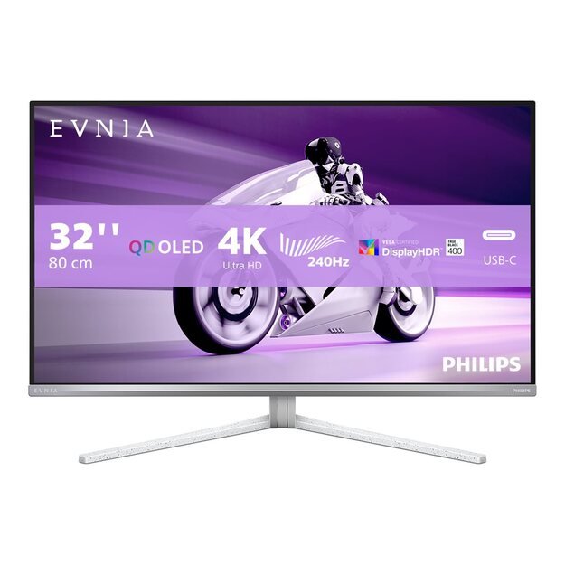 PHILIPS 32M2N8900/00 32inch WQHD OLED 175Hz 250cd/m2 0.03ms HDMI2.0x2 DP USB Type C PD90W Speakers Height Adj. 35
