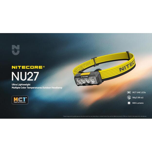 HEADLAMP NU SERIES 600 LUMENS/NU27 NITECORE 15