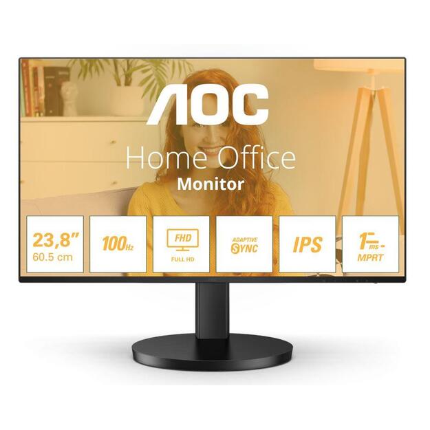 LCD Monitor|AOC|24B3HA2|24 |Panel IPS|1920x1080|16:9|100 Hz|Matte|4 ms|Speakers|Colour Black|24B3HA2