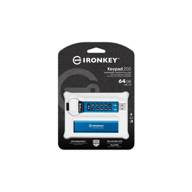 MEMORY DRIVE FLASH USB3.2/64GB IKKP200/64GB KINGSTON