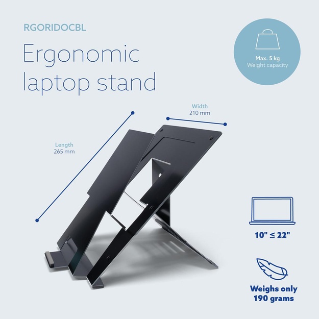 NB ACC STAND RISER DOCUMENT/BLACK RGORIDOCBL R-GO TOOLS