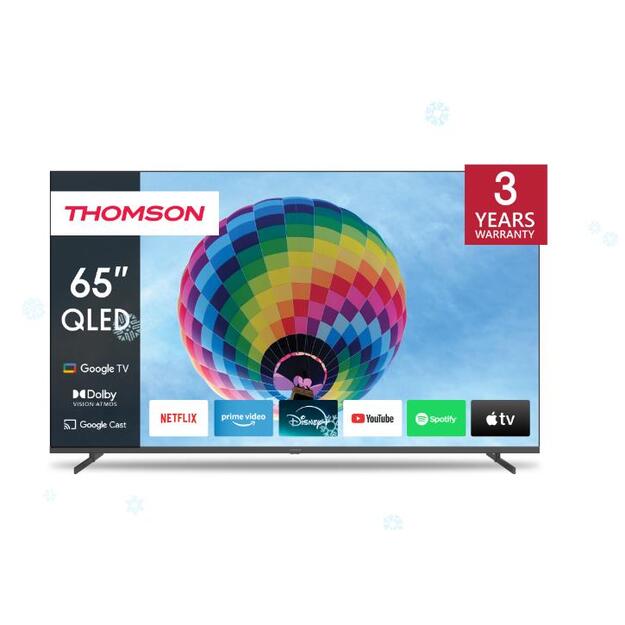 TV Set|THOMSON|65 |4K/Smart|QLED|3840x2160|Wireless LAN|Bluetooth|Google TV|Dark Grey|65QG4S14