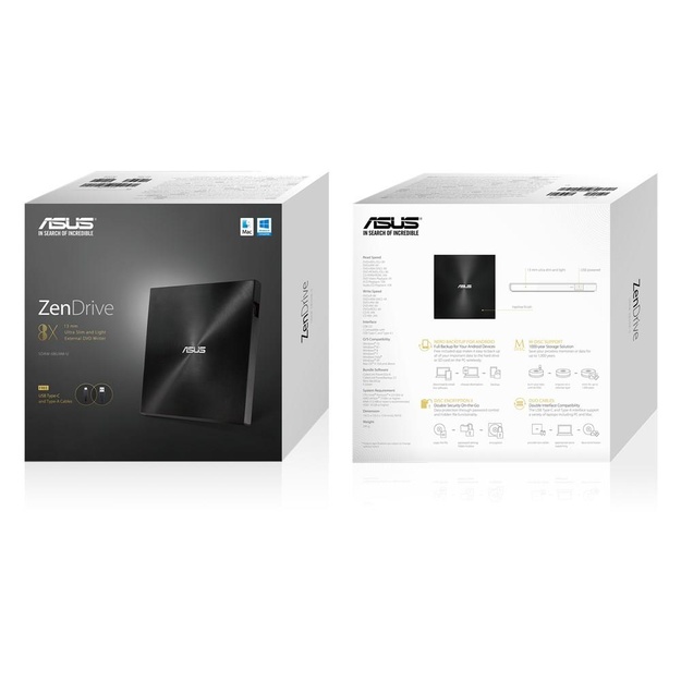 DVD RW USB2 8X EXT RTL BLACK/SDRW-08U9M-U/BLK/G/AS/P2G ASUS