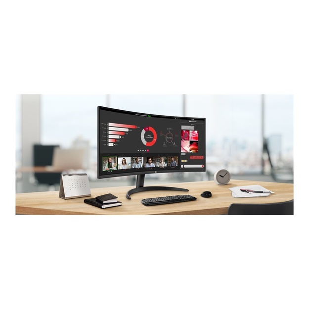 LG 34WR50QC-B.AEU 34inch VA Curved UW QHD 21:9 100Hz 3000:1 300cd/m 5ms 2xHDMI 2.0 DP HDR10 AMD FreeSync Black
