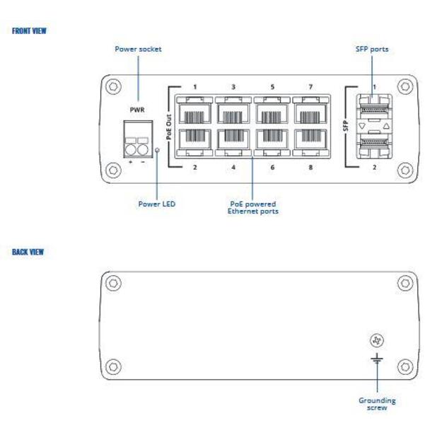 Switch|TELTONIKA|TSW200|PoE ports 8|240 Watts|TSW200