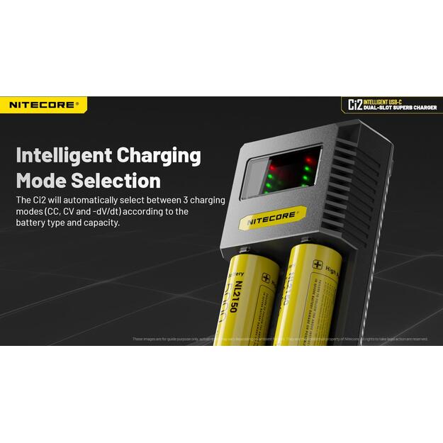 BATTERY CHARGER 2-SLOT/CI2 NITECORE 6