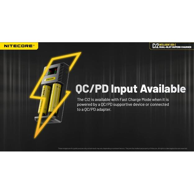 BATTERY CHARGER 2-SLOT/CI2 NITECORE 7