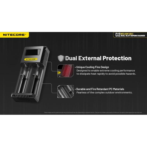 BATTERY CHARGER 2-SLOT/CI2 NITECORE 1