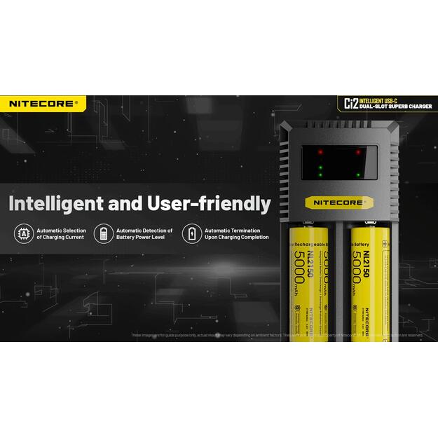 BATTERY CHARGER 2-SLOT/CI2 NITECORE 5