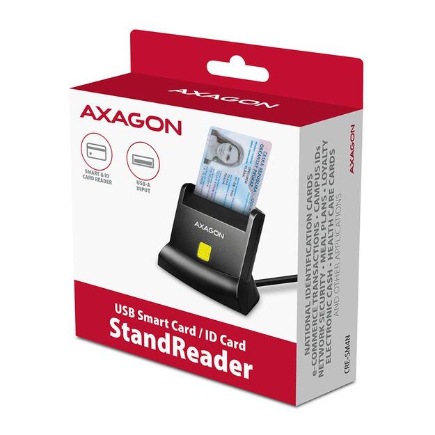 CARD READER STAND SMARTCARD/ID/USB2.0 1.3M CRE-SM4N AXAGON 7