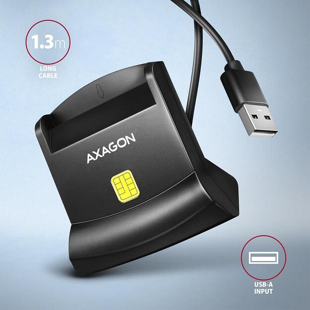 CARD READER STAND SMARTCARD/ID/USB2.0 1.3M CRE-SM4N AXAGON 4