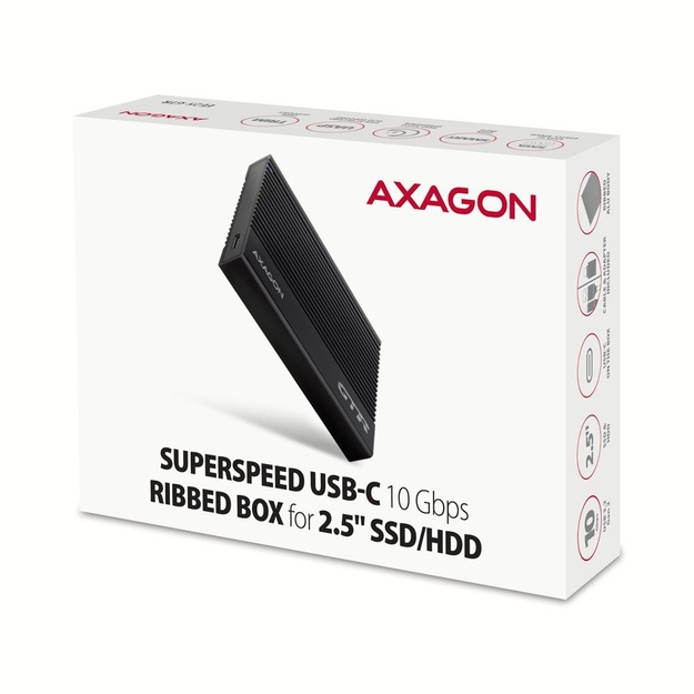 HDD ACC ENCLOSURE 2.5 /USB-C BLACK EE25-GTR AXAGON